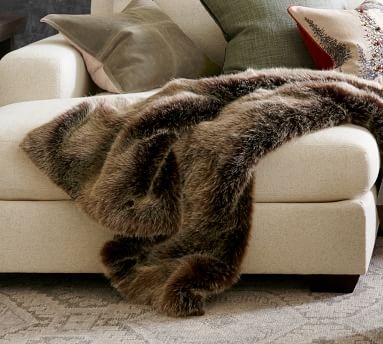 Faux Fur Luxe Mink Throw, 50 x 60", Luxe Mink - Image 3