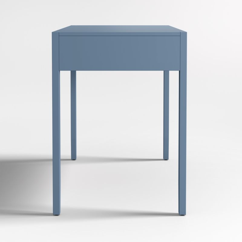 Ever Simple Modular Slate Blue Wood Kids Desk with Drawer - Image 3