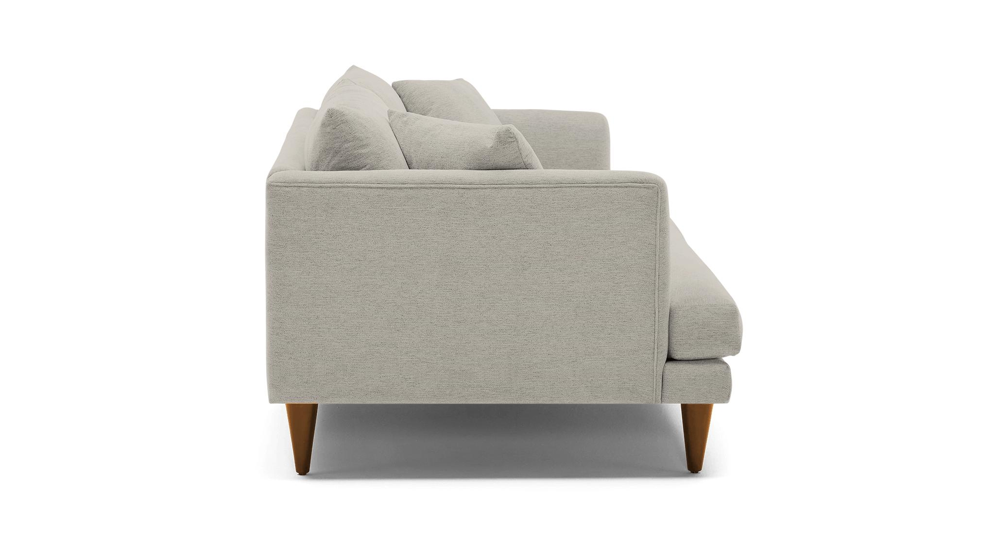 Gray Lewis Mid Century Modern Sofa - Bloke Cotton - Mocha - Cone - Image 2