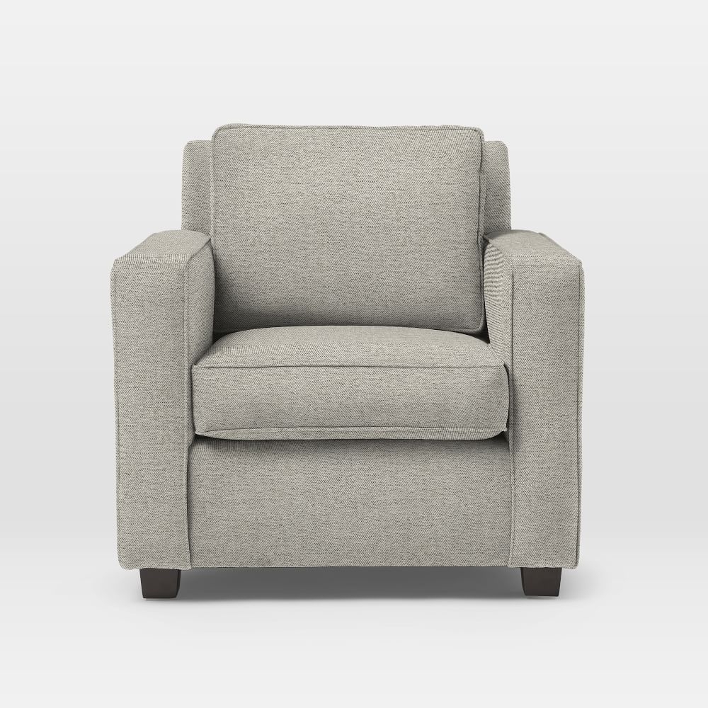 Henry Armchair, Poly, Twill, Dove, Chocolate - Image 0