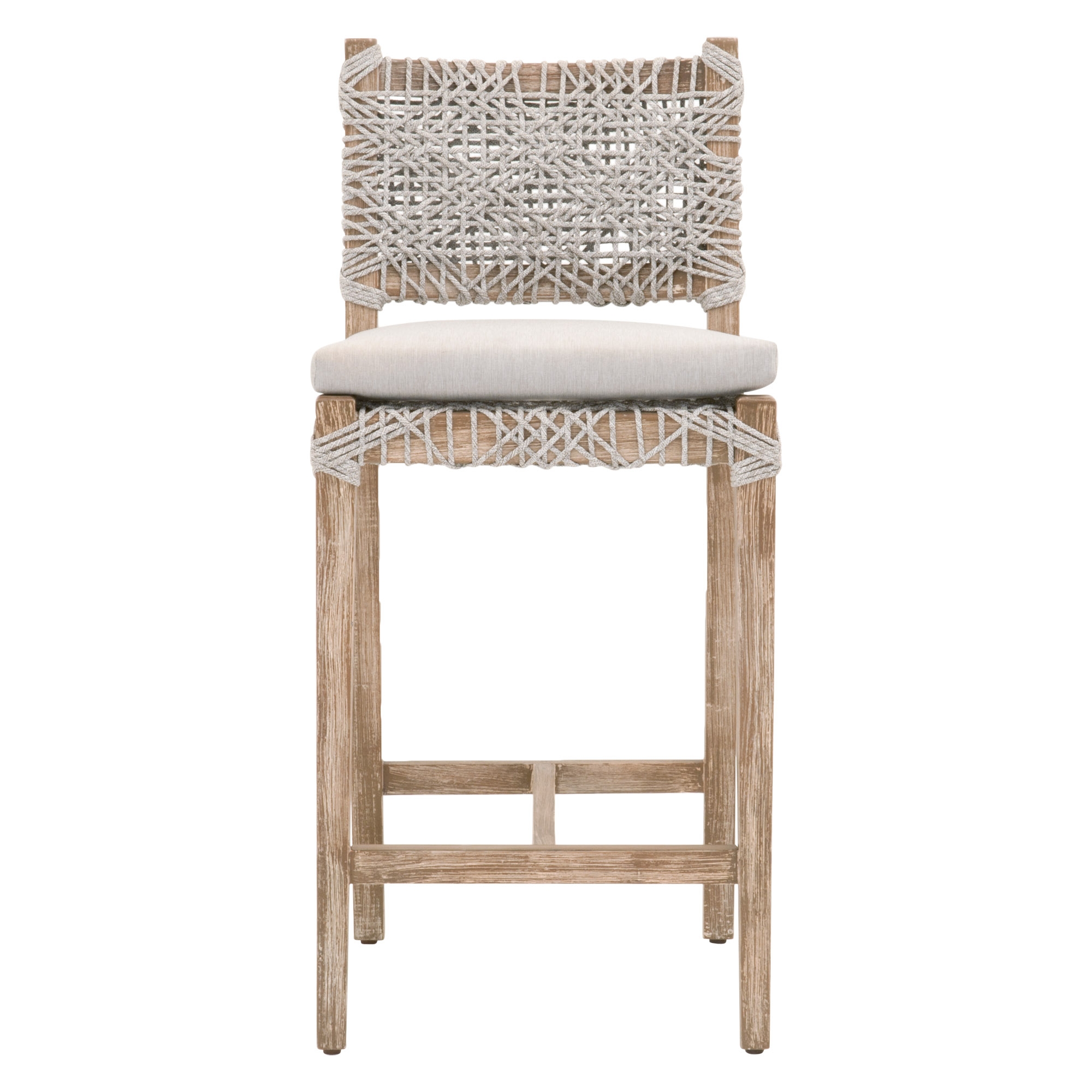 Costa Counter Stool, Taupe & White - Image 0