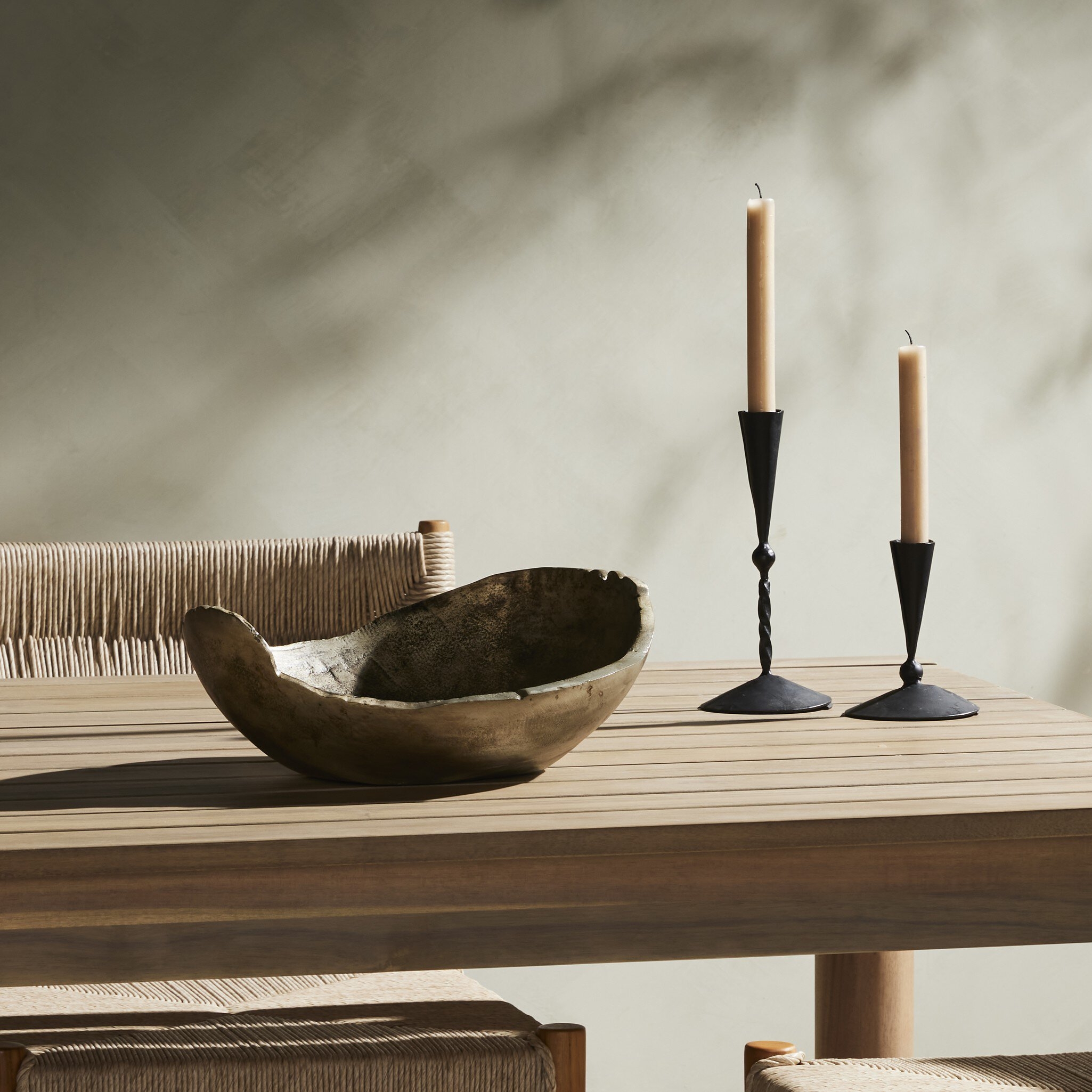 Jagen Outdoor Bowl - Rustic Cast Aluminum - Image 9