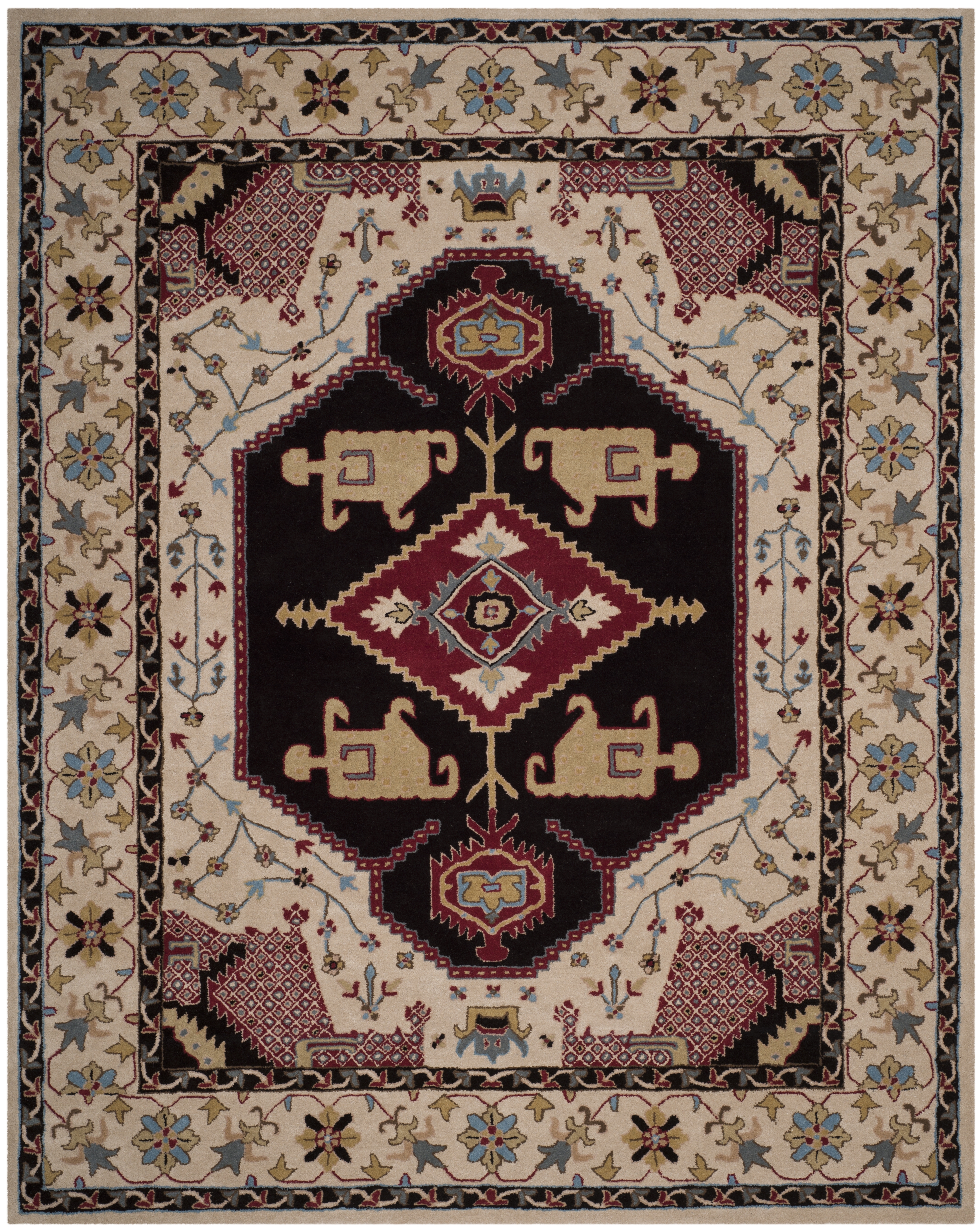 Arlo Home Hand Tufted Area Rug, BLG549A, Beige/Black,  8' X 10' - Image 0