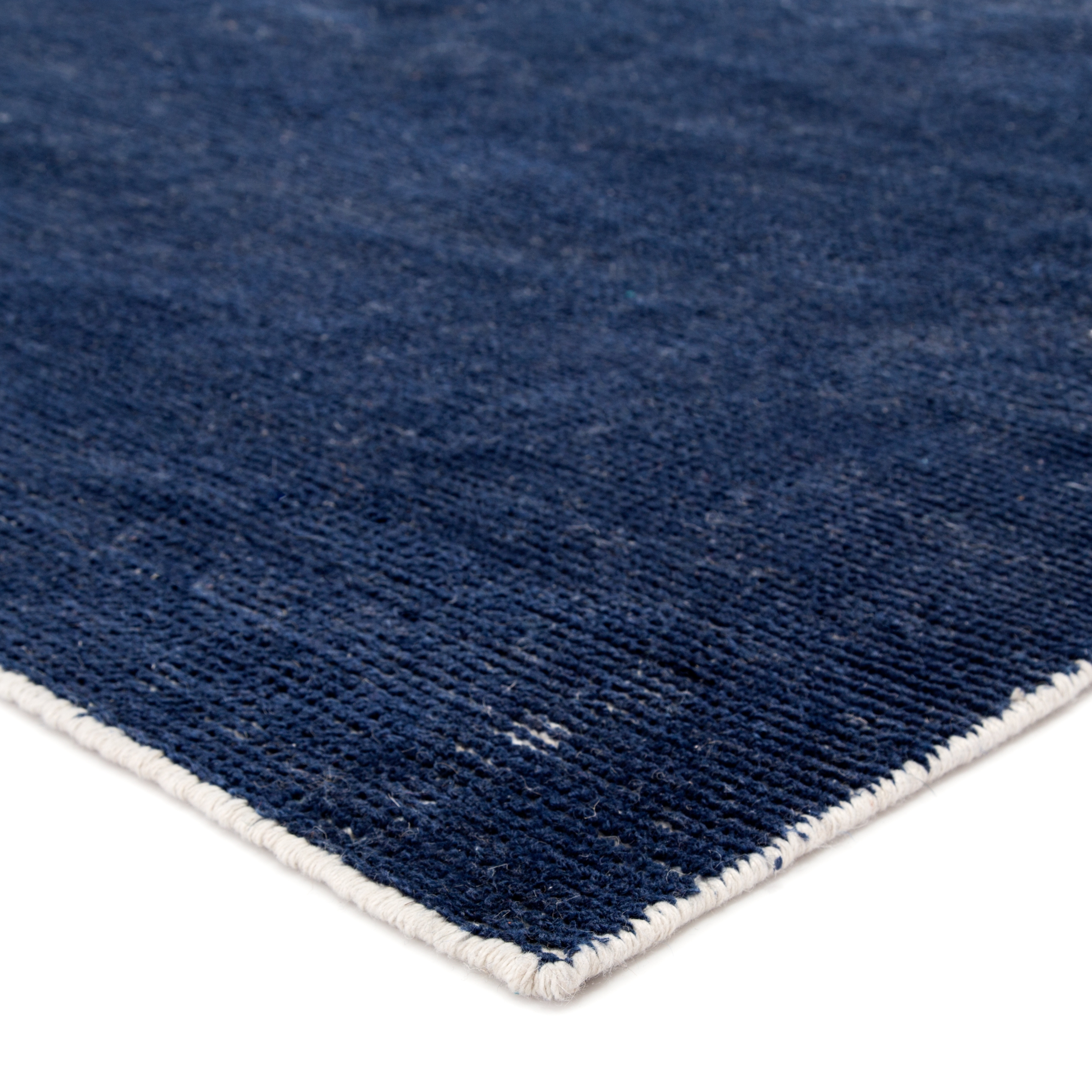 Limon Indoor/ Outdoor Solid Blue/ White Area Rug (9'X12') - Image 1