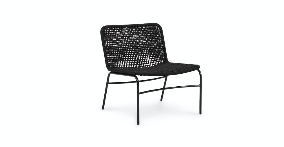 Auma Midnight Black Lounge Chair - Image 0