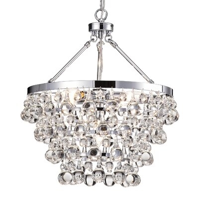 Giovanni 5 - Light Unique / Statement Tiered Chandelier with Crystal Accents - Image 0