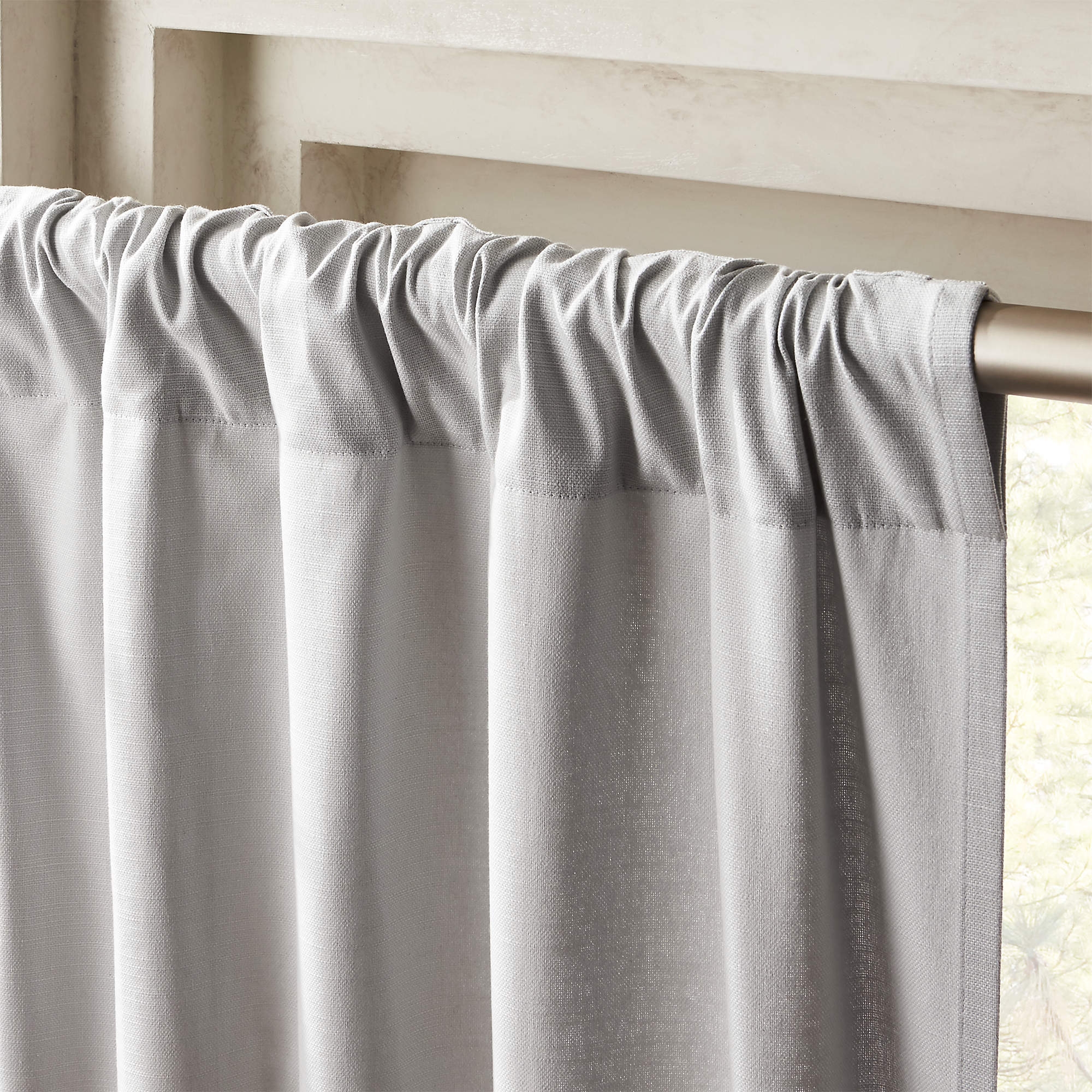 Basketweave II Curtain Panel, Silver Gray, 48"x96" - Image 2