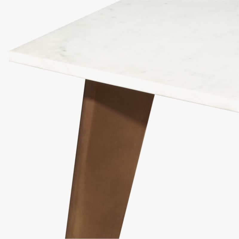 Harper Brass Dining Table with Marble Top - Image 5