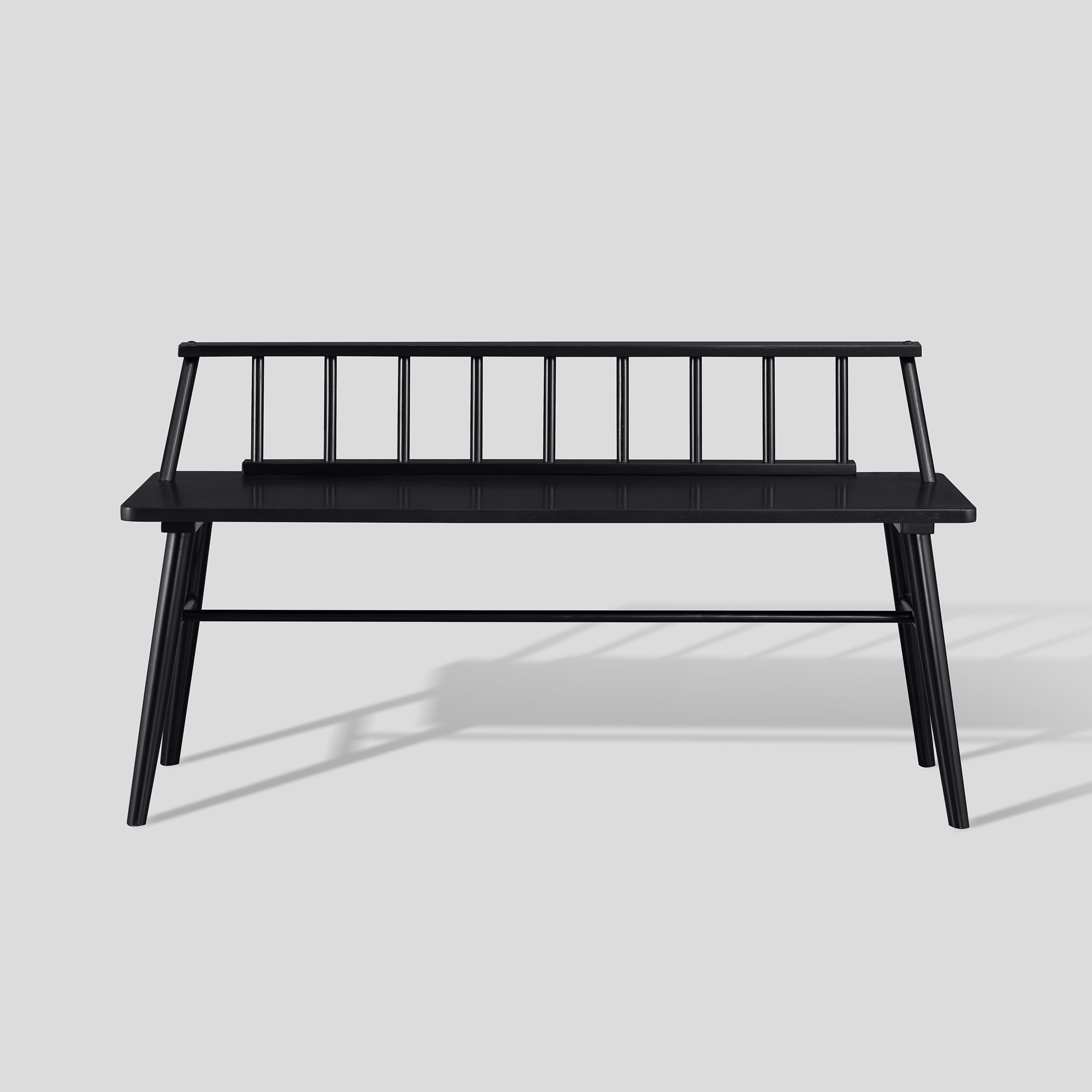 47" Low Back Spindle Bench - Black - Image 1