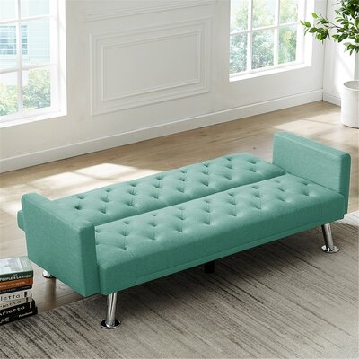 Twin 72.83" Wide Tufted Back Convertible Sofa, Convertible Folding Sofa Bed , Fabric Sleeper Sofa Couch For Living Room - Image 0