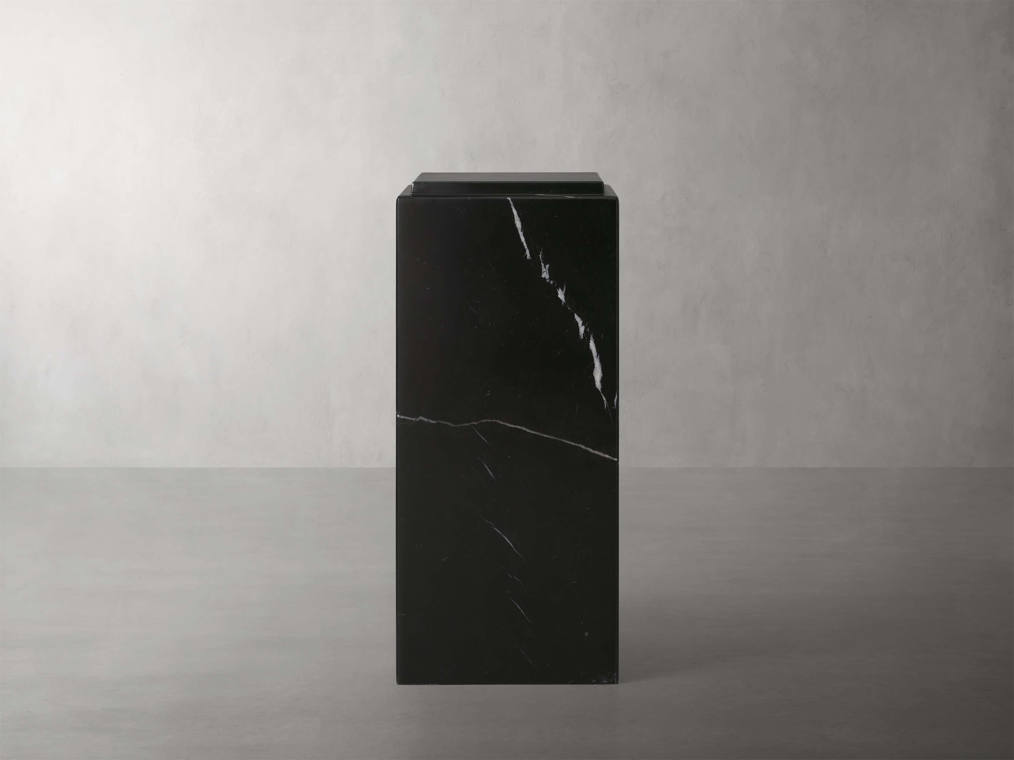 Marmont Pedestal in Stone Black - Image 0
