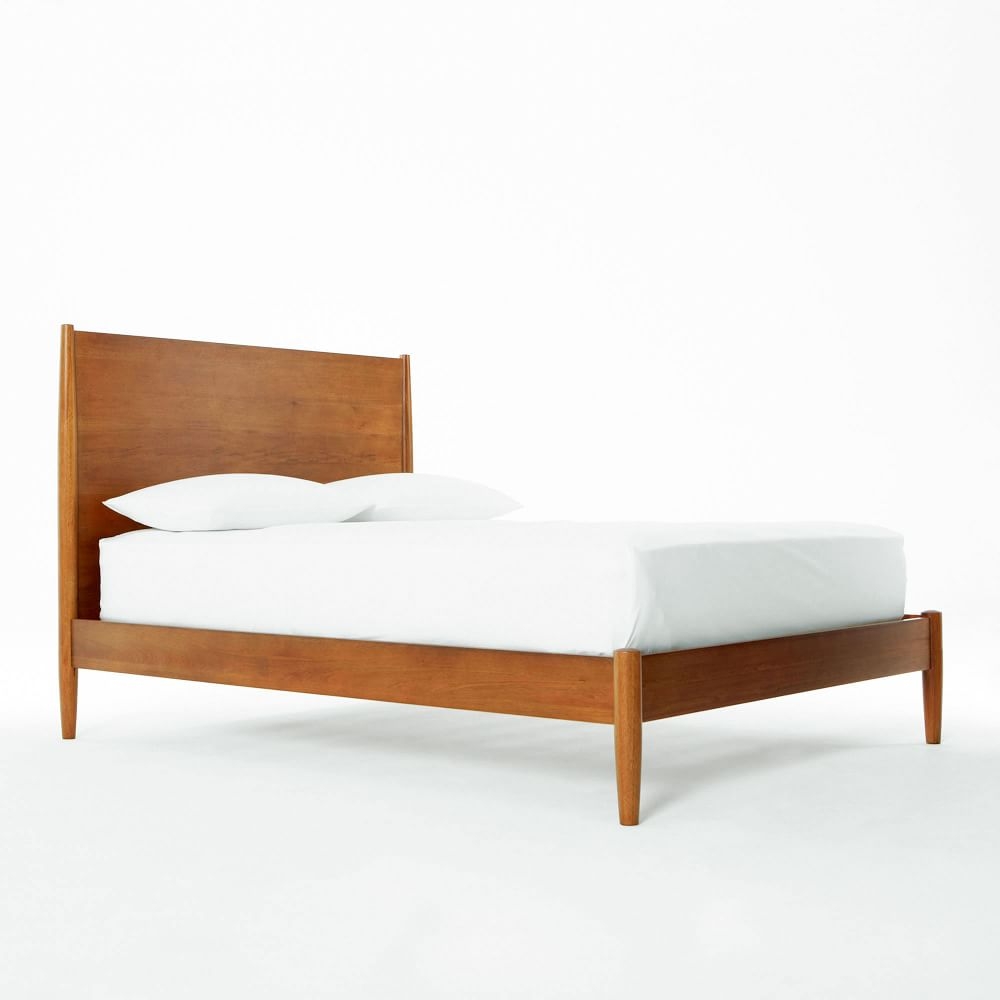Mid-Century Bed Frame, Full, Acorn - Image 0