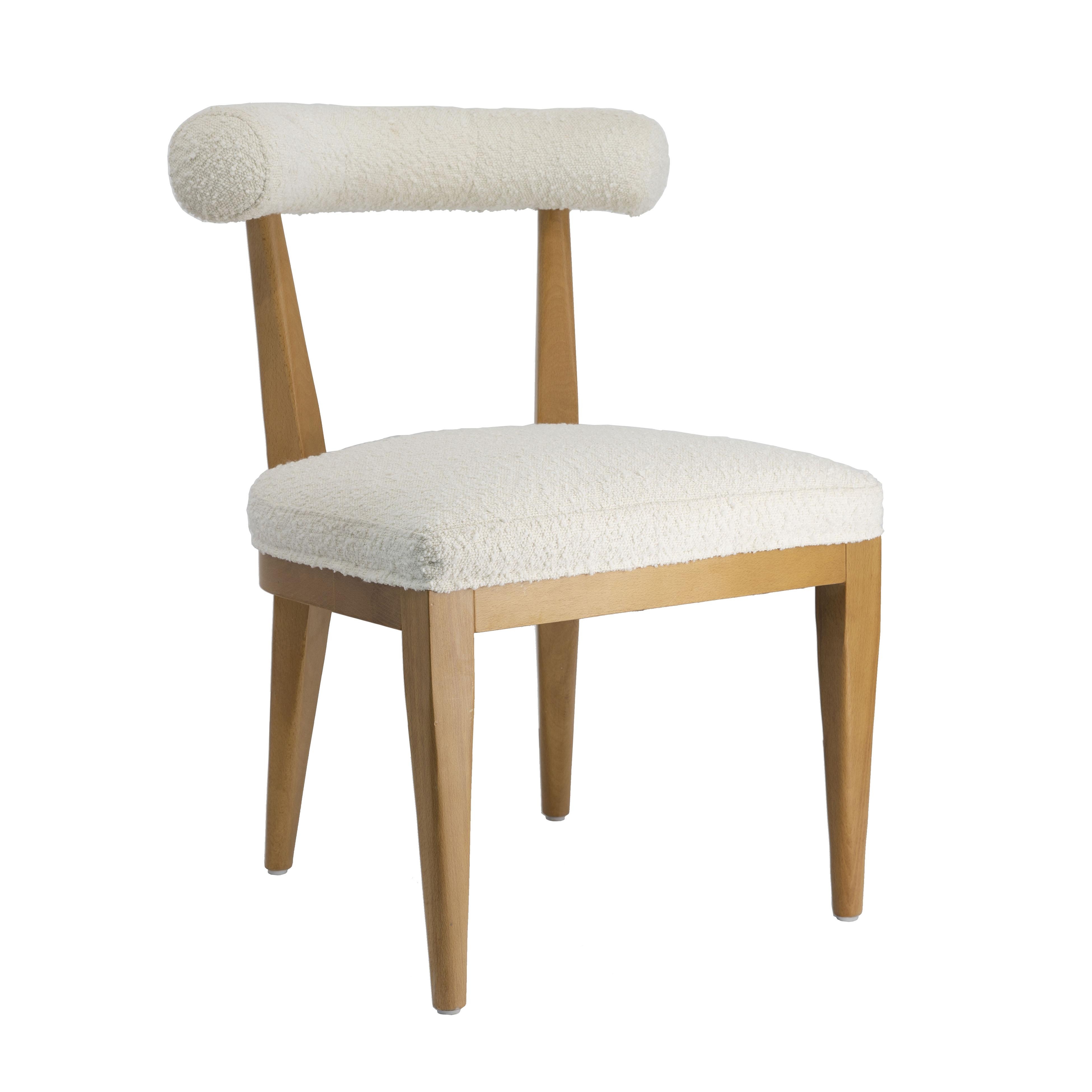 Palla Cream Performance Boucle Dining Chair - Image 0