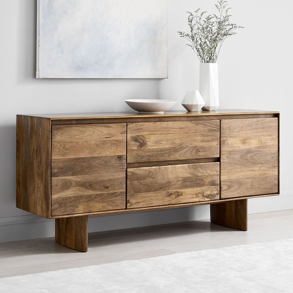 Anton 80" Sideboard with Closed Drawers, Burnt Wax - Image 1