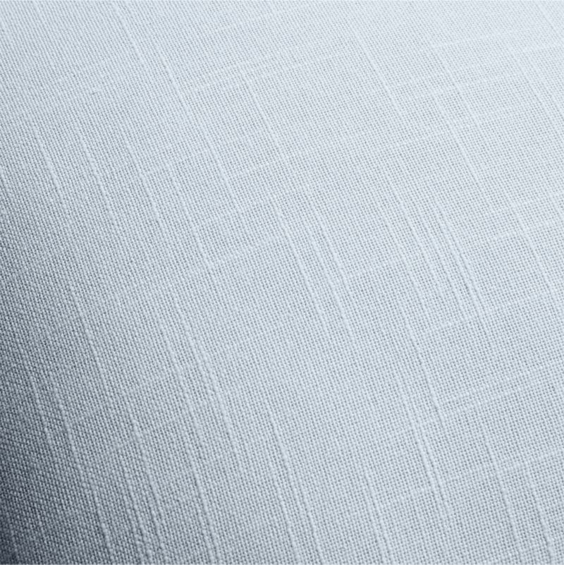 Organic Cotton Monogrammable 20"x20" Sky Blue Throw Pillow with Down-Alternative Insert - Image 2