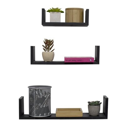 Akiem Wood 3 Piece Wall Shelf Set - Image 0