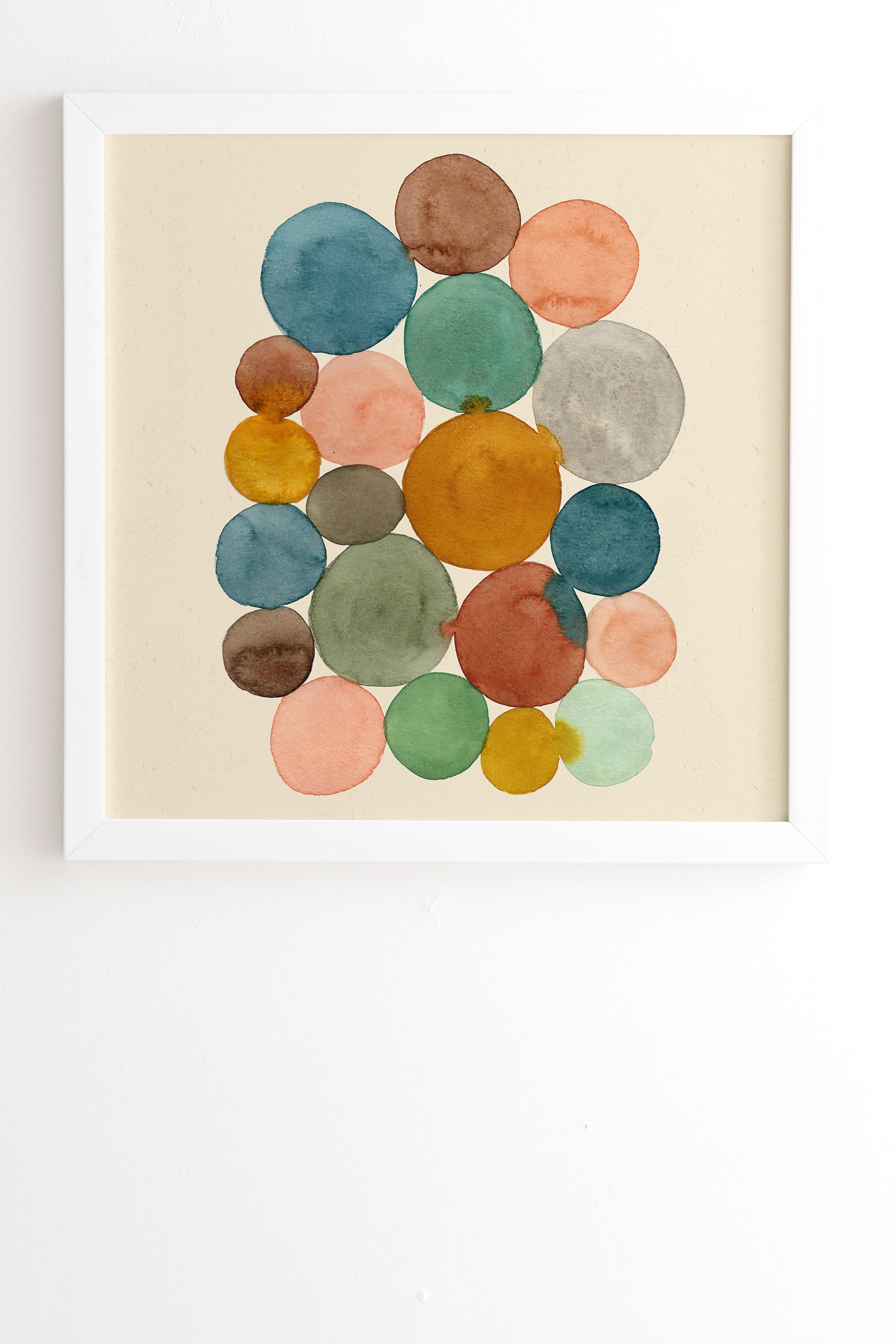 Connected Dots by Pauline Stanley - Framed Wall Art Basic White 14" x 16.5" - Image 1