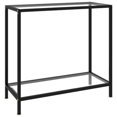 Ebern Designs Console Table Transparent 55.1"X13.8"X29.5" Tempered Glass - Image 0