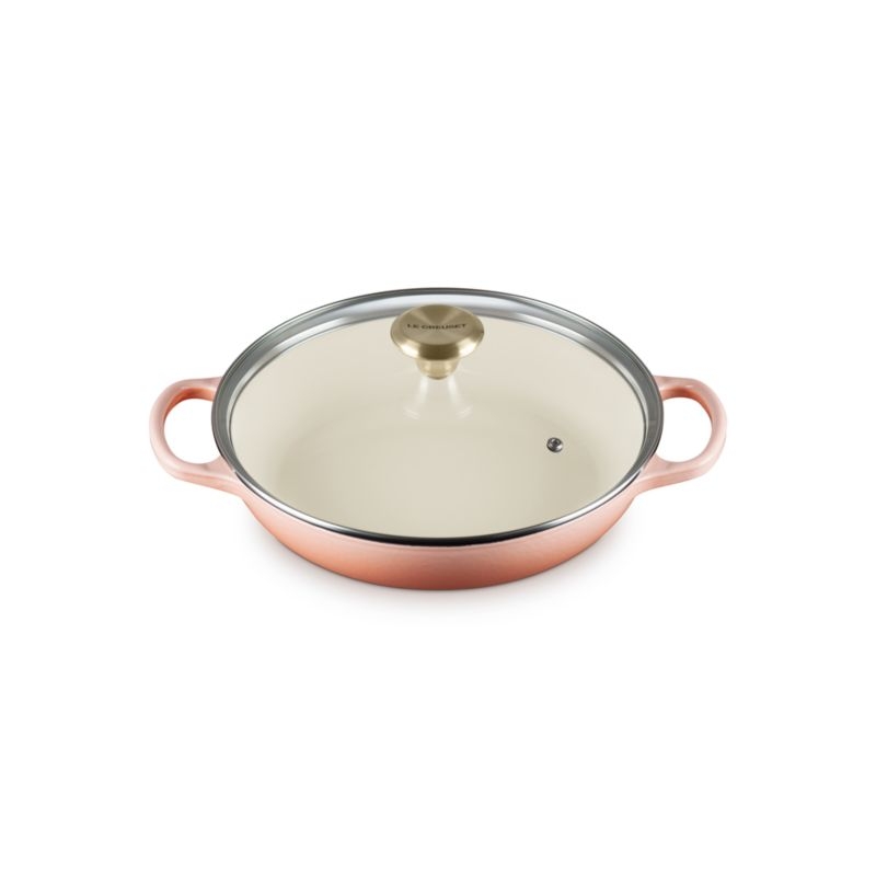 Le Creuset ® 2.25-Qt. Peche Enameled Cast Iron Braiser with Glass Lid - Image 1
