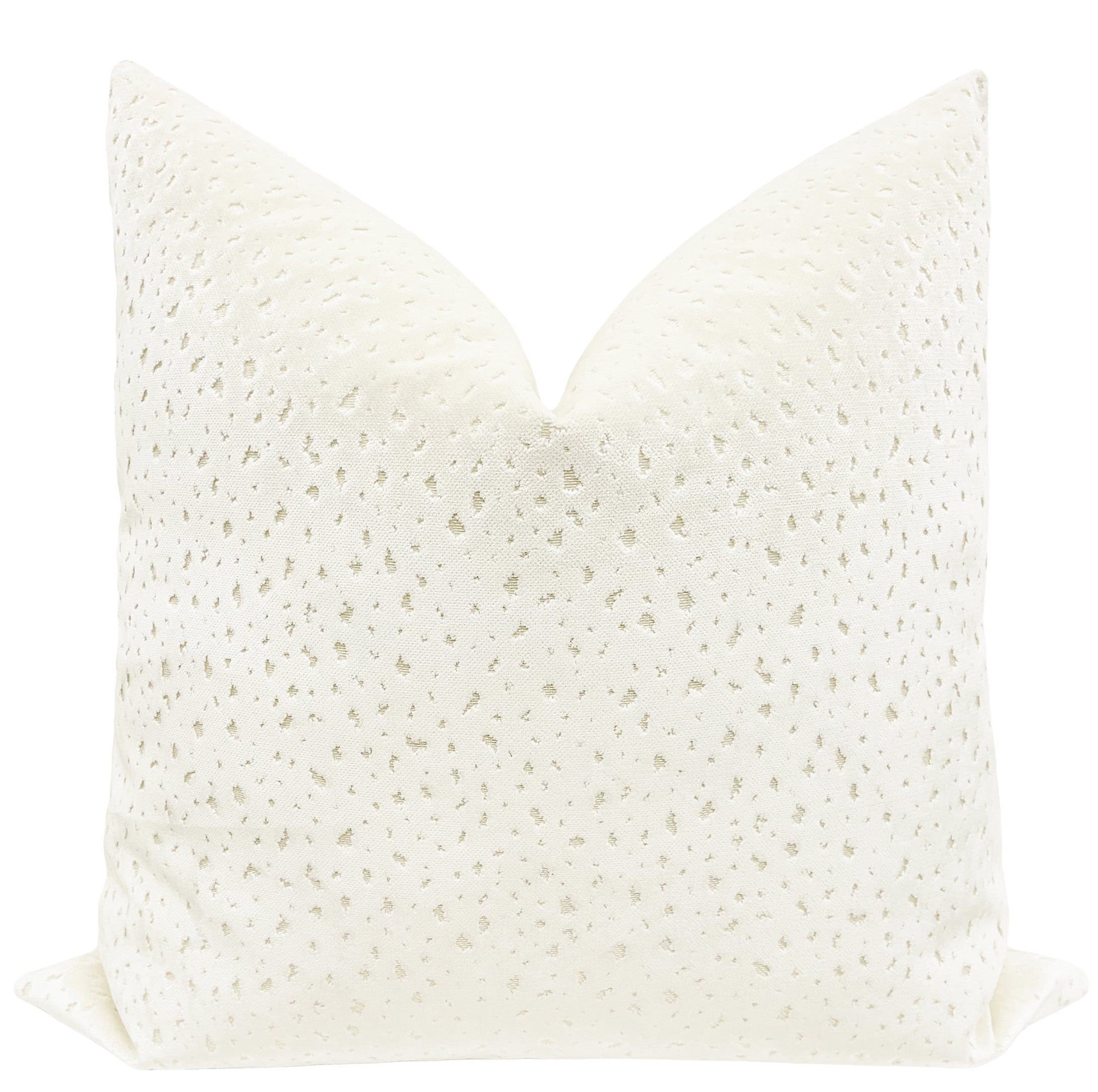 ANTELOPE CUT VELVET // ALABASTER - 20” X 26” STANDARD SHAM - Image 0