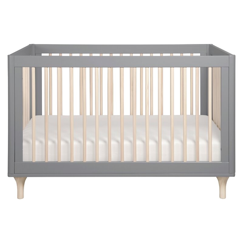 Lolly 3-in-1 Convertible Crib Color: Gray/Washed Natural - Image 0