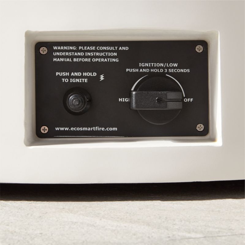 Ark Round Bone White Concrete Fire Table - Image 3