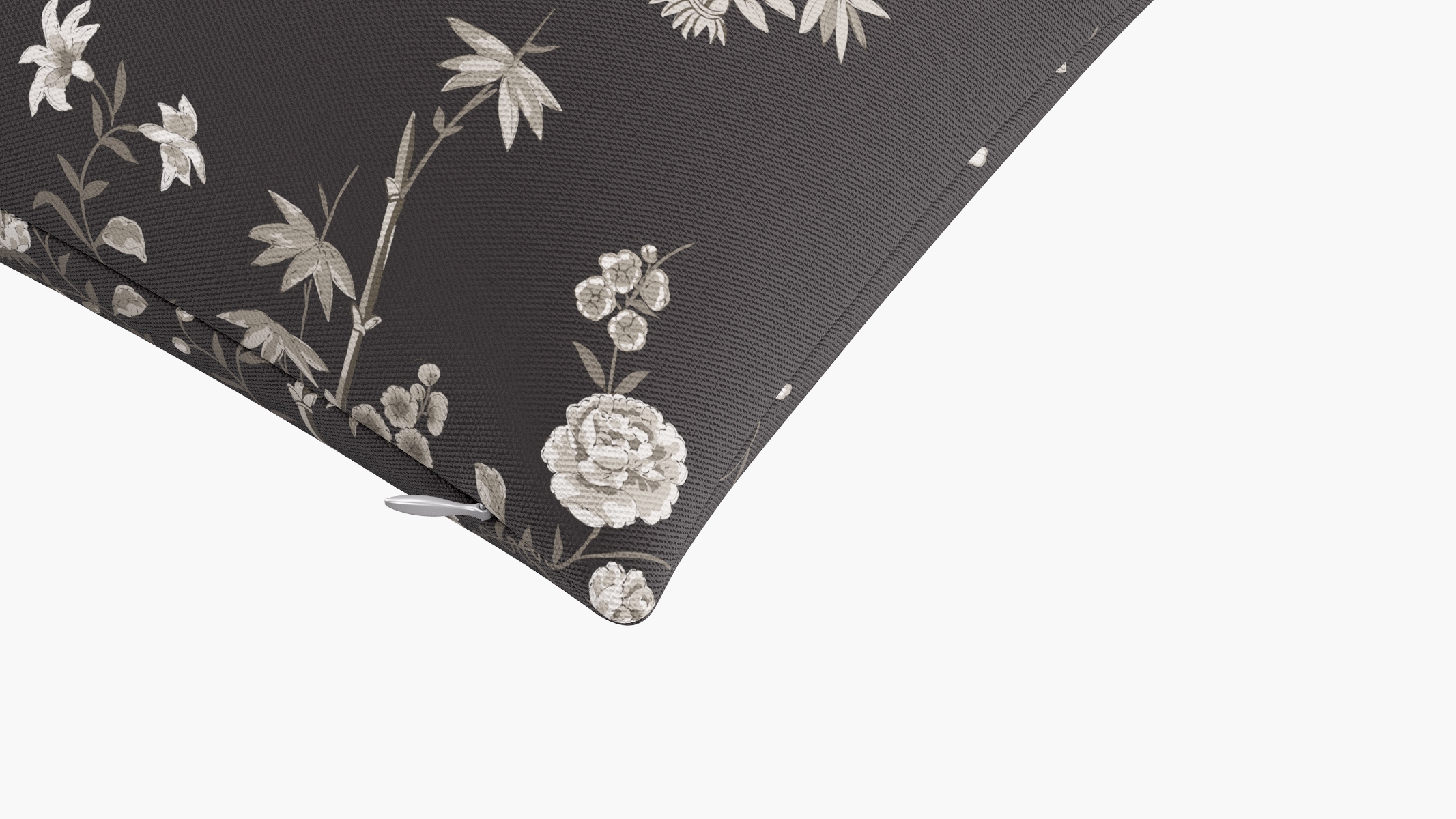 Throw Pillow 14" x 20", Black Bamboo Garden, 14" x 20" - Image 1