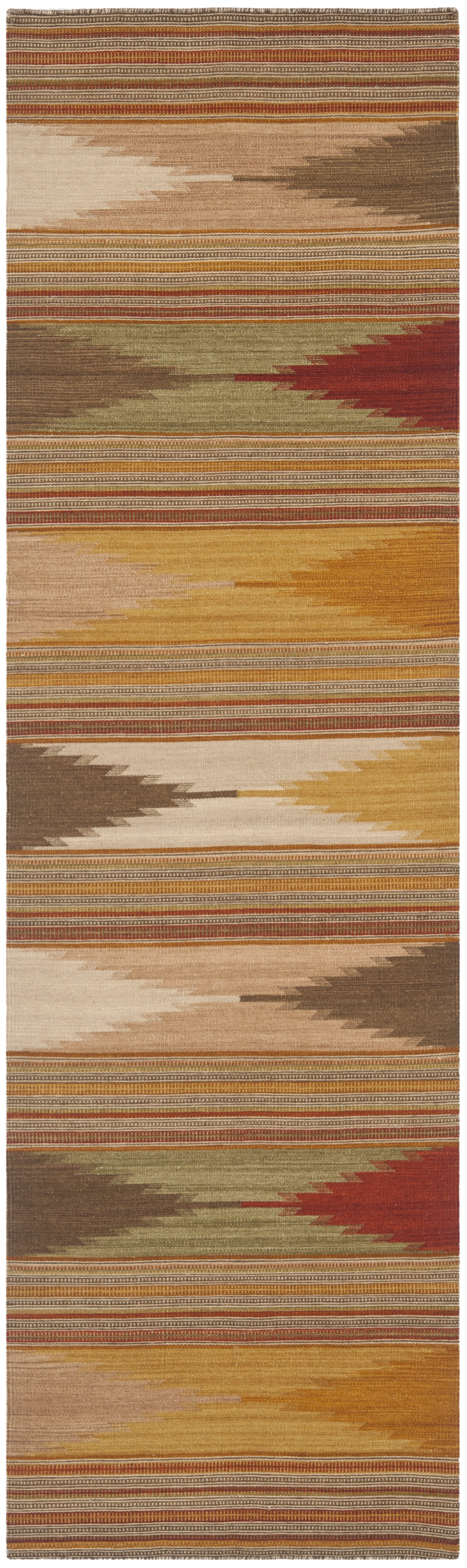 Arlo Home Hand Woven Flatweave Area Rug, NVK175A, Natural/Multi,  2' 3" X 6' - Image 0