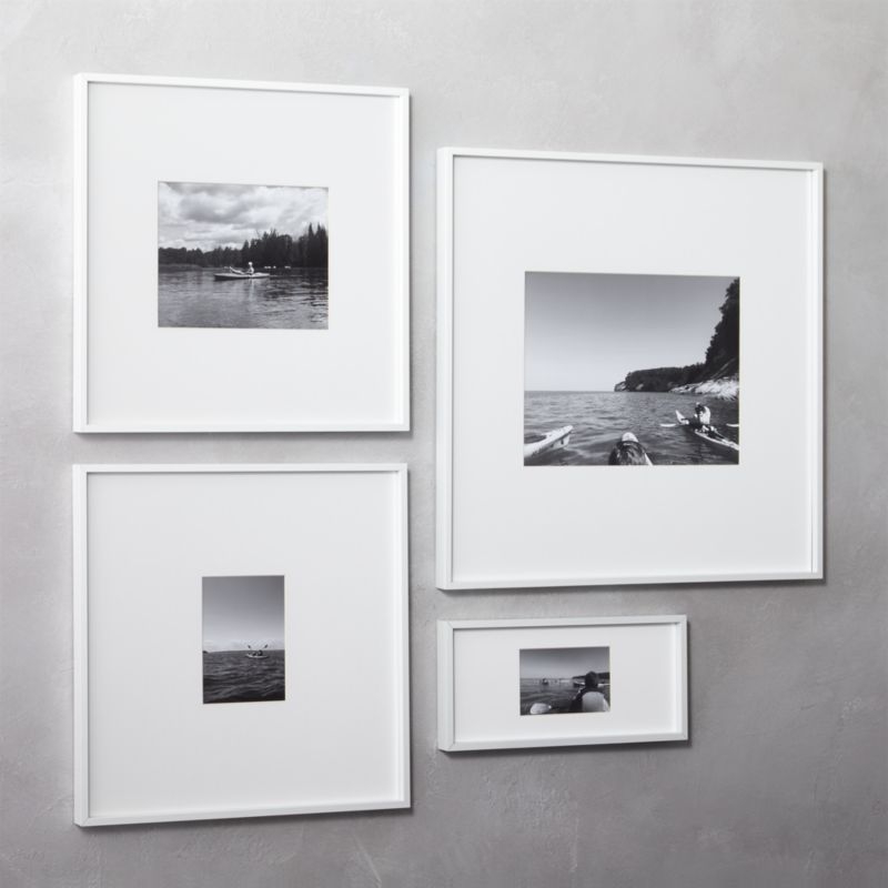 Gallery White Picture Frame with White Mat 11"x14" - Image 1