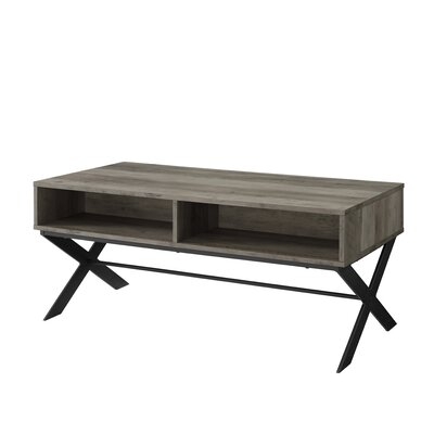Michela Cross Legs Coffee Table with Storage - Image 0