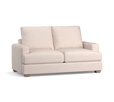 Canyon Square Arm Upholstered Grand Sofa 96", Down Blend Wrapped Cushions, Park Weave Ivory - Image 1