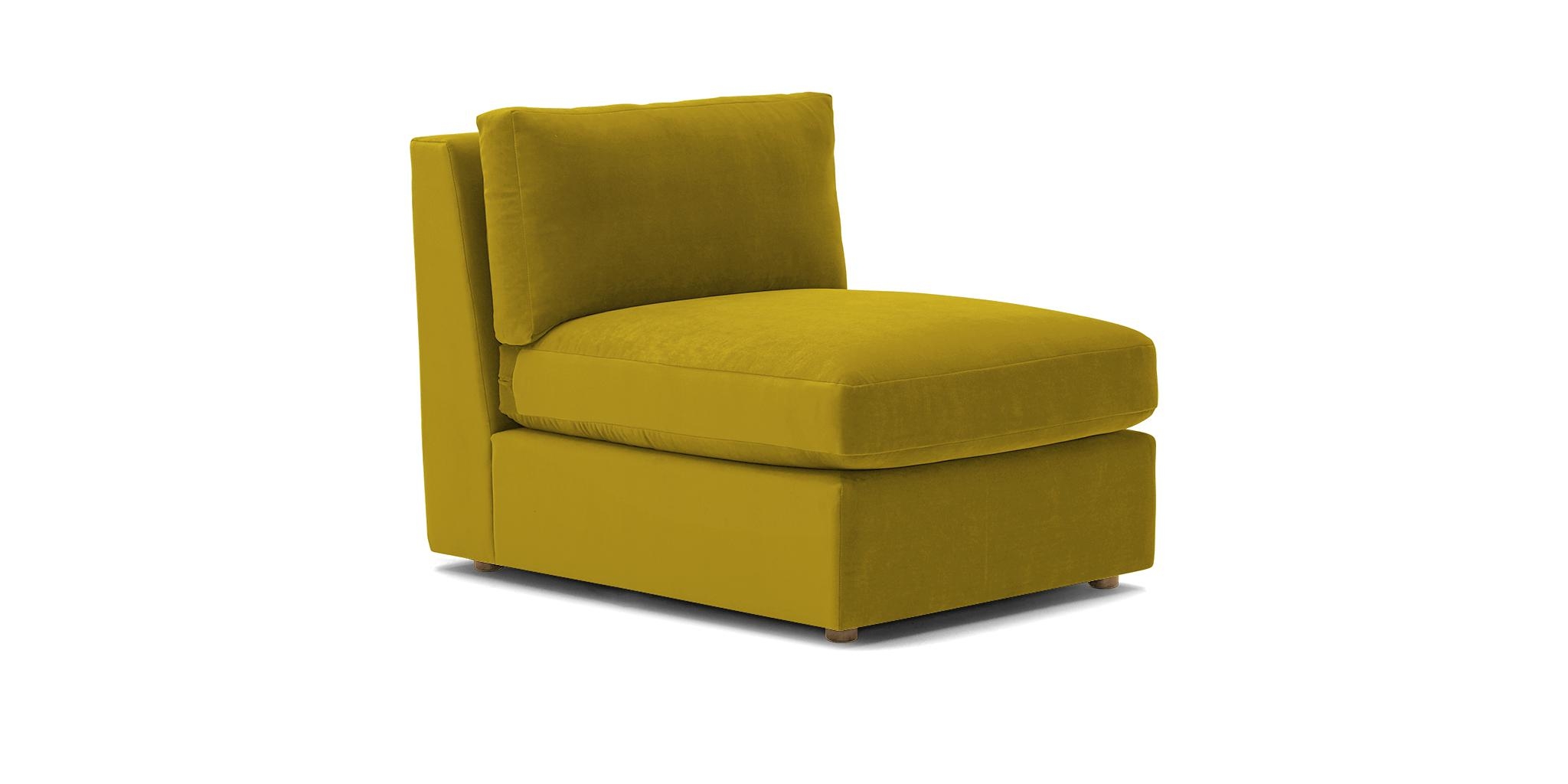 Yellow Daya Mid Century Modern Armless Chair - Bloke Goldenrod - Image 1