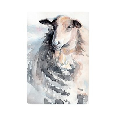 Watercolor Sheep II - Wrapped Canvas Print - Image 0