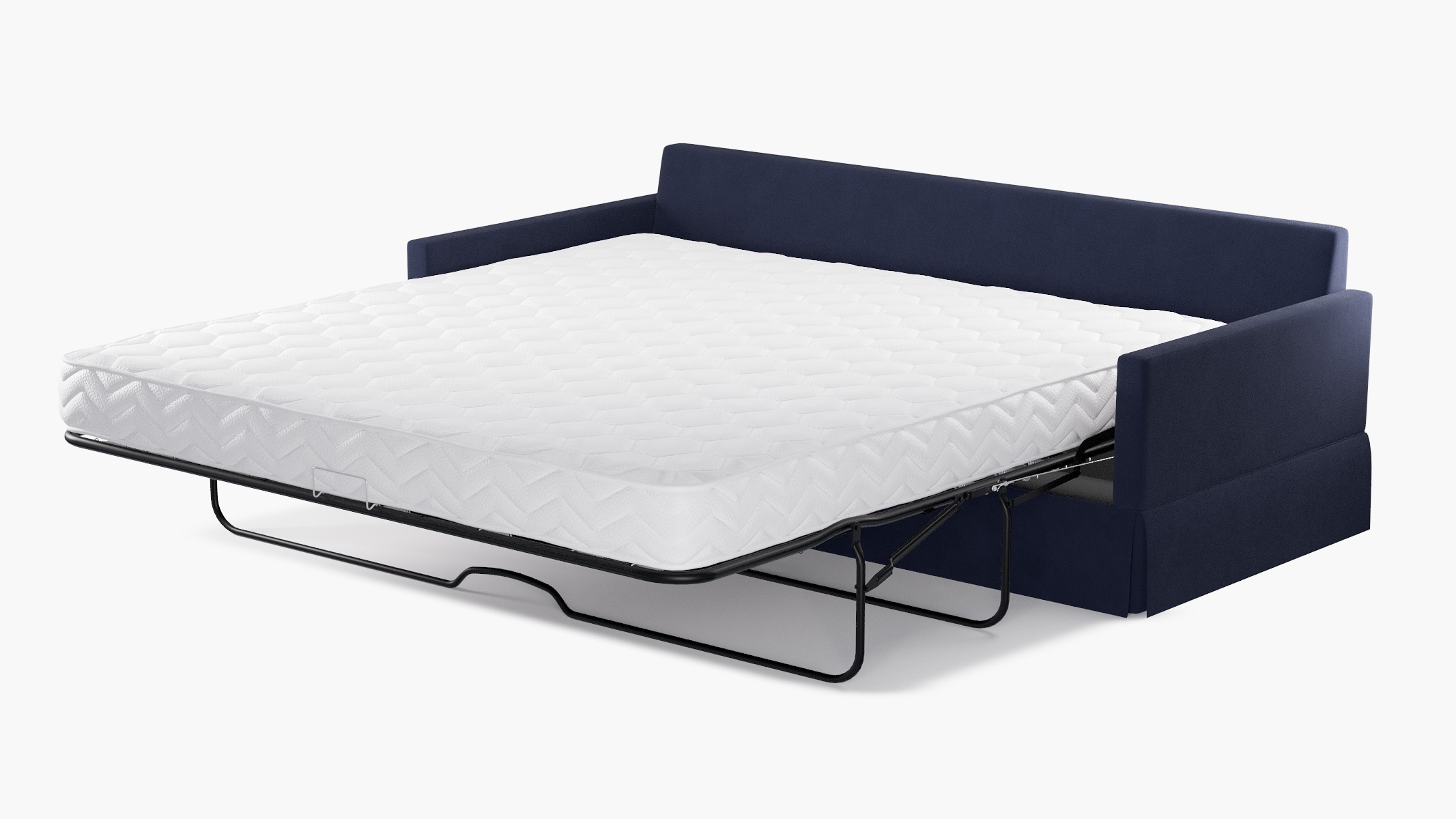 Skirted Sleeper Sofa, Navy Classic Velvet - Image 7