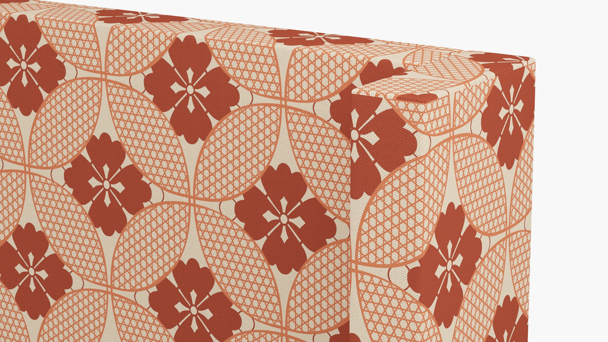 Modern Wingback Headboard, Coral Solaire, Full - Image 2