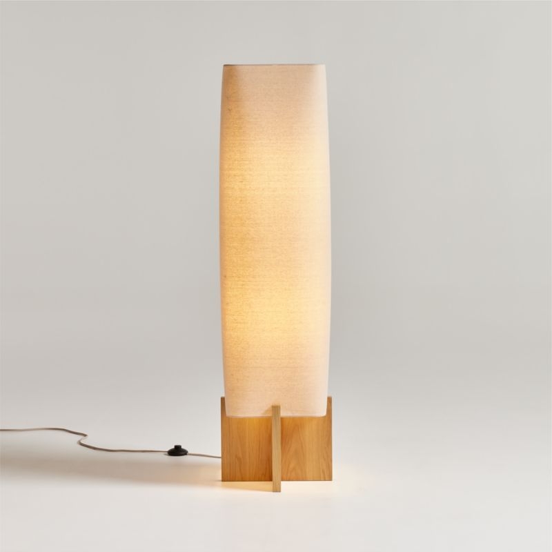 Toro Wood Floor Lamp with Woven Shade 50" - Image 2