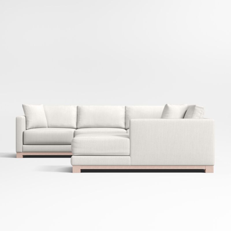 Gather Deep Wood Base 4-Piece Corner Sectional Sofa - Image 10