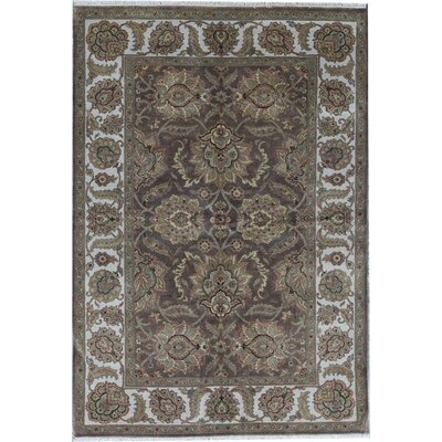 One-of-a-Kind Trinity Hand-Knotted Brown 6' x 8'10" Wool Area Rug - Image 0
