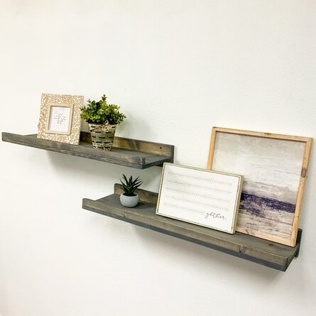 Fragoso Pine Solid Wood Floating Shelf, Set of 2 - Image 5