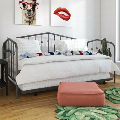 Bushwick Metal Twin Daybed with Trundle - Image 0