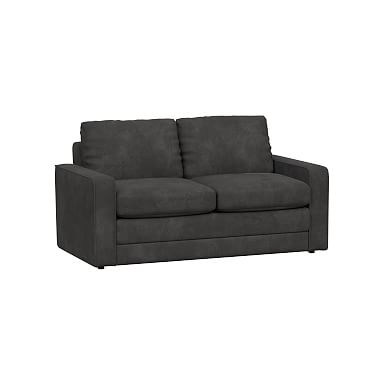 Grove Sleeper Sofa, Textured Faux Suede Charcoal/Dark Gray - Image 0