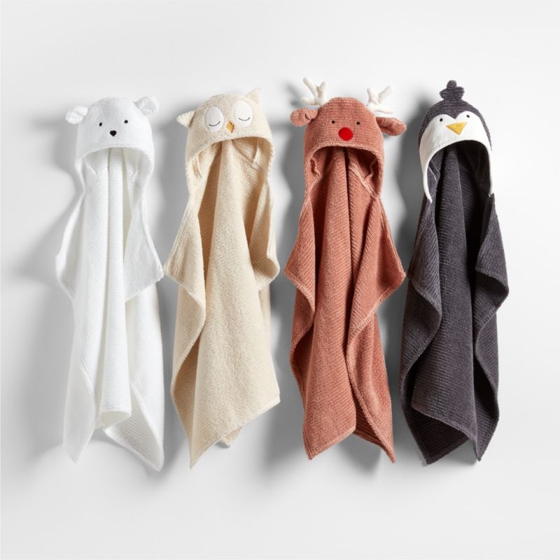 Owl 100% Organic Cotton Hooded Baby Towel - Image 2