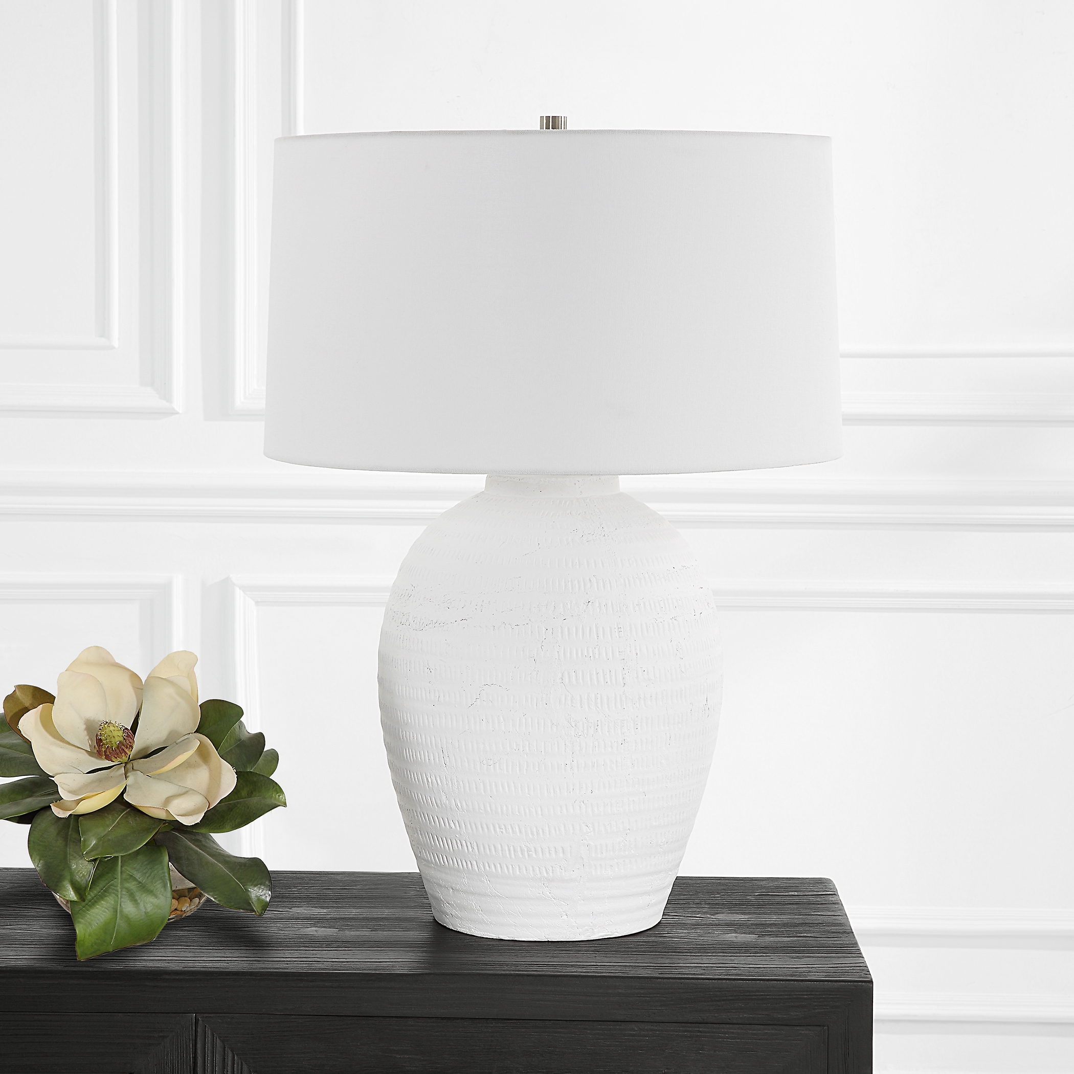 Reyna Chalk White Table Lamp - Image 3