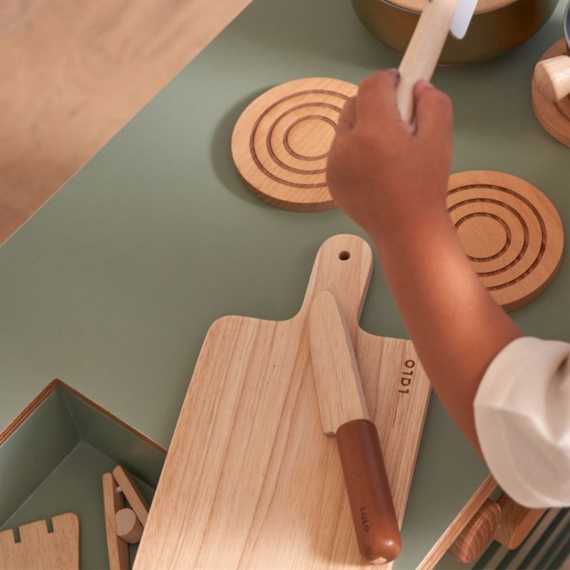 Lalo Sage Green Montessori Kids Play Kitchen - Image 3