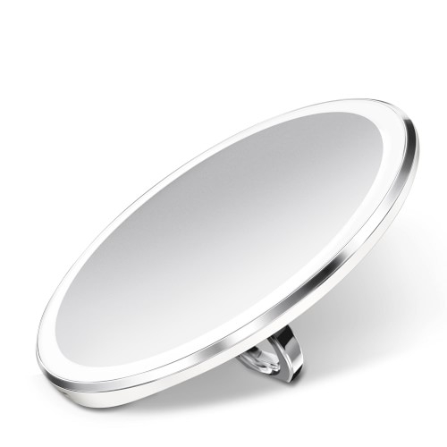 Simplehuman 4 Round Compact Sensor Makeup Mirror, White Stainless Steel - Image 0