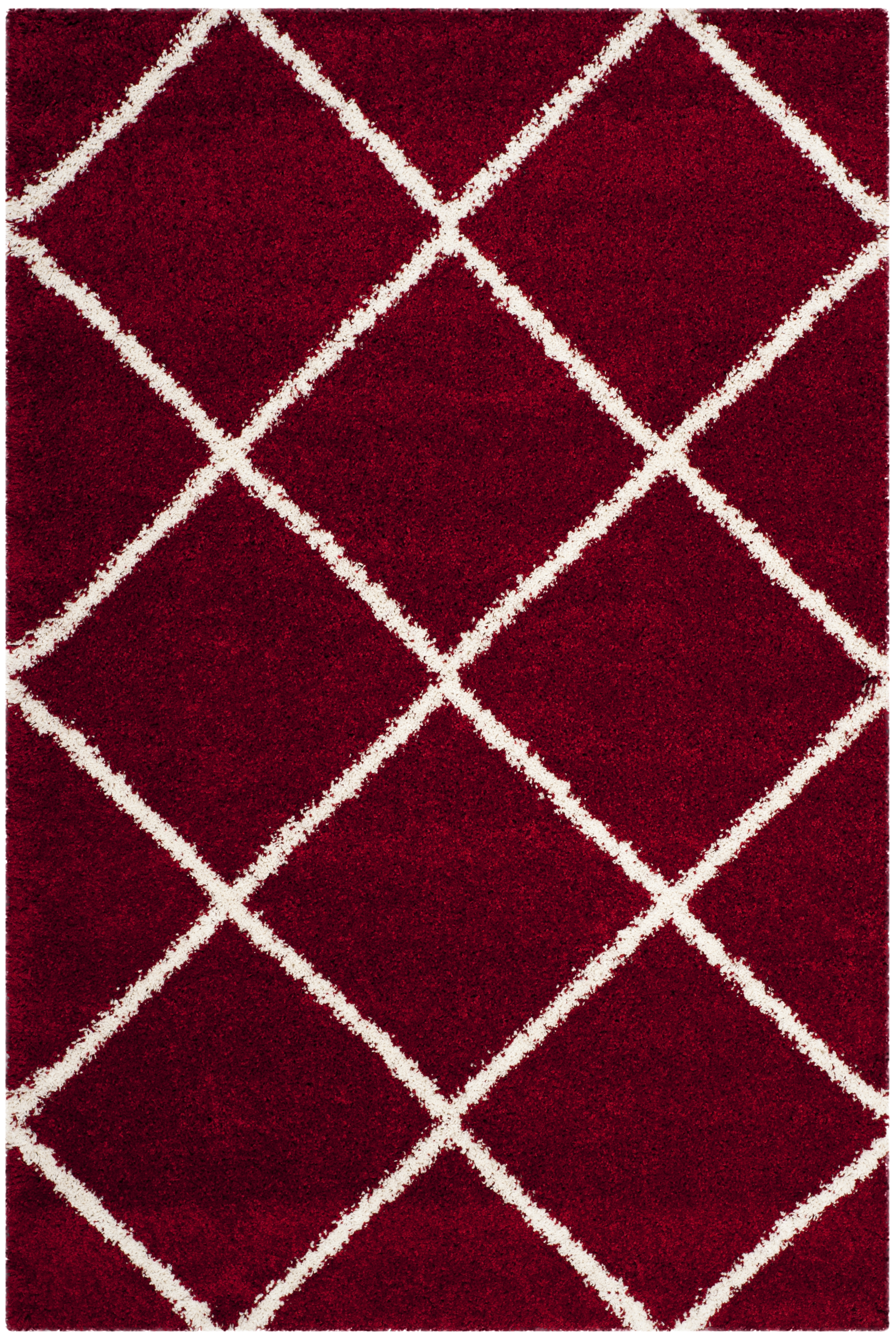 Arlo Home Woven Area Rug, SGH281R, Red/Ivory,  6' X 9' - Image 0