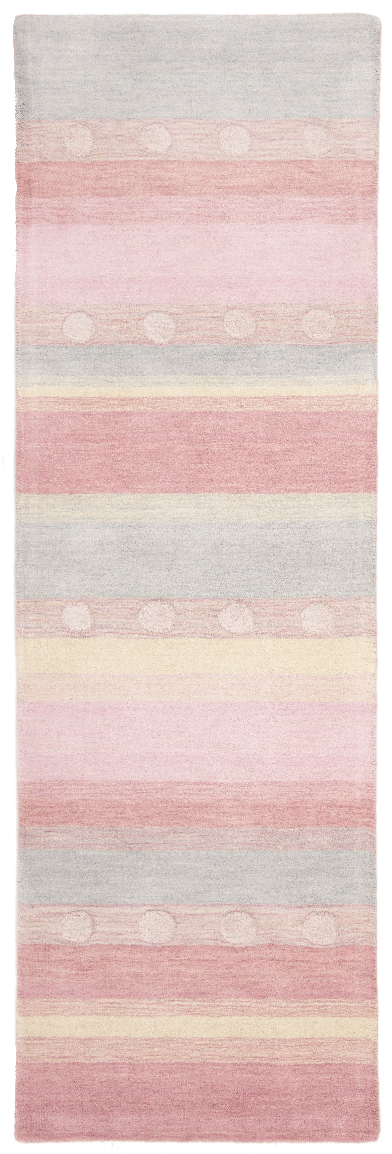 Arlo Home Hand Loomed Area Rug, SFK801M, Light Blue/Pink,  2' 6" X 8' - Image 0