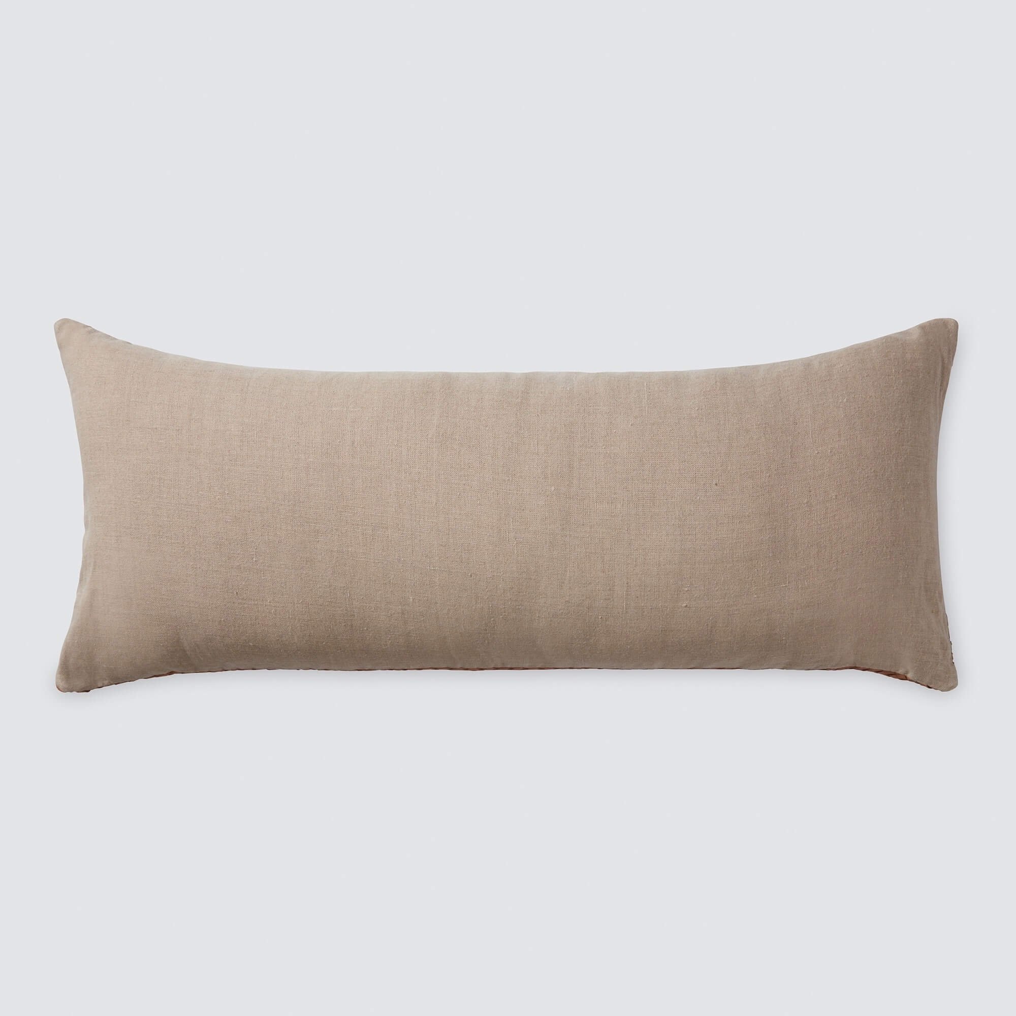 The Citizenry Dhara Leather Lumbar Pillow | 12" x 30" | Natural - Image 9