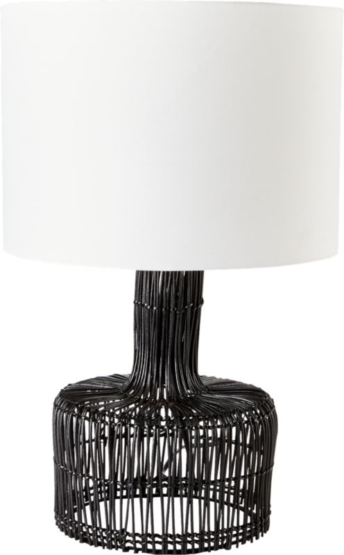 Wicker Black Table Lamp - Image 2