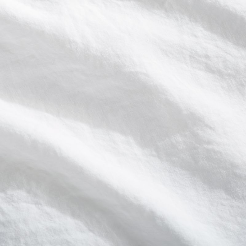 EUROPEAN FLAX-Certified Linen White Euro Pillow Shams Set of 2 - Image 1